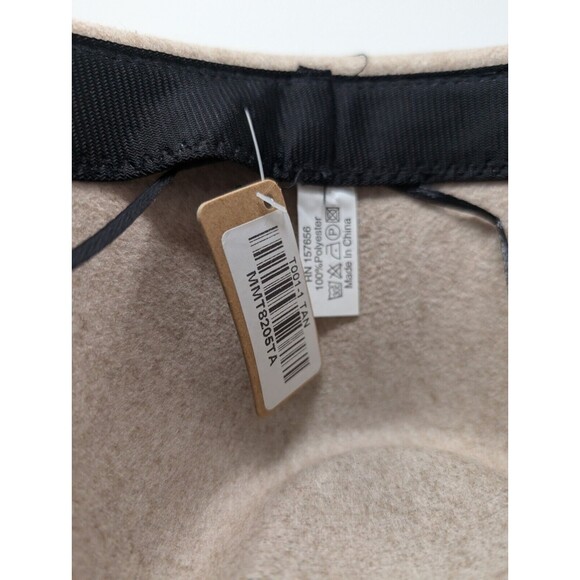 Light Tan Beige WIDE BRIM FELT HAT WESTERN COWBOY FESTIVAL BOHO - Picture 3 of 5